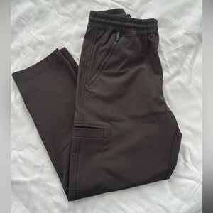 New Women’s High-Waisted SleekTech Cargo Ankle Pants, Dark Olive Green